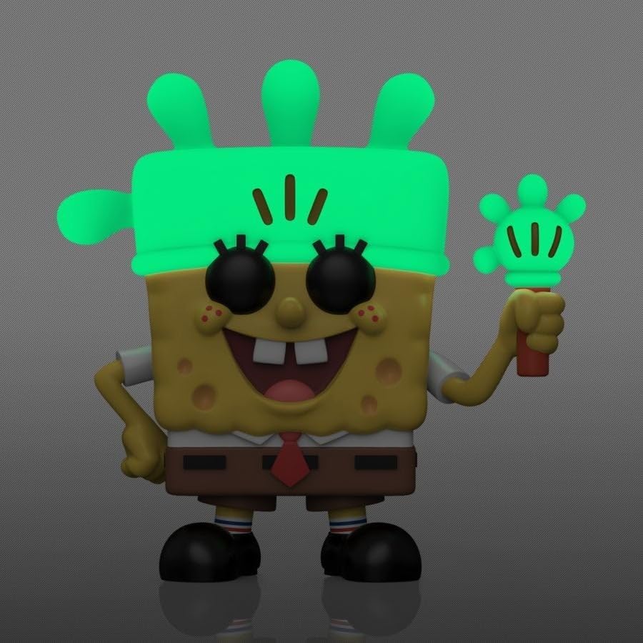 Funko Pop ! Ripped Pants / Krusty Krab Pizza / Caveman / Glove World Spongebob (4Pack Glow)