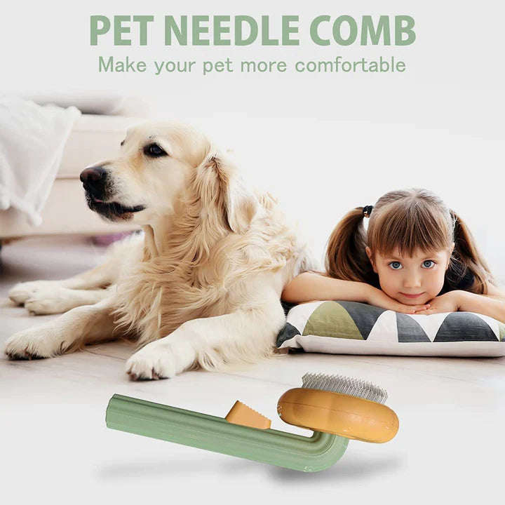 Spazzola autopulente per cani gatti cuccioli conigli animali domestici per toelettatura rimuove delicatamente il sottopelo sciolto per cani e gatti per peli corti e lunghi