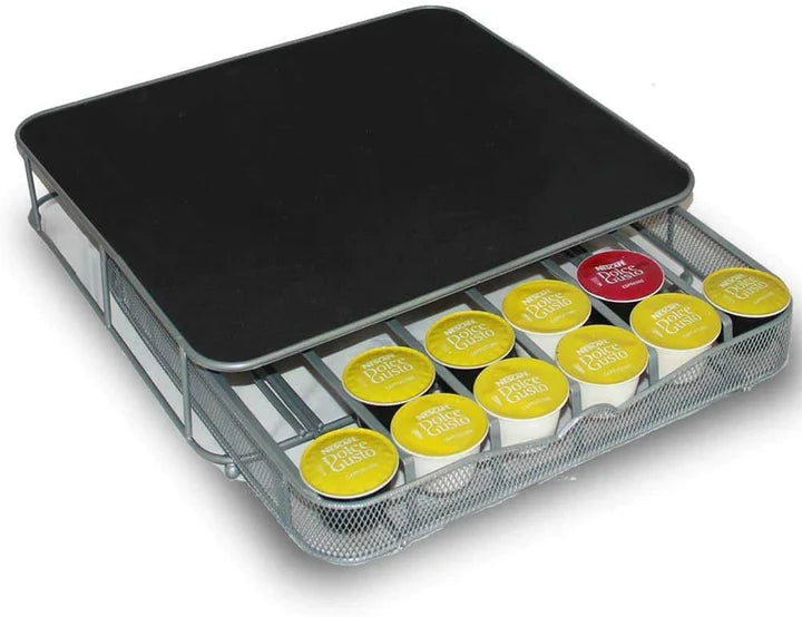 Contenitore porta capsule cialde caffè metallo 36 posti coffee capsule drawer cassetto per la conservazione di capsule e cialde caffè