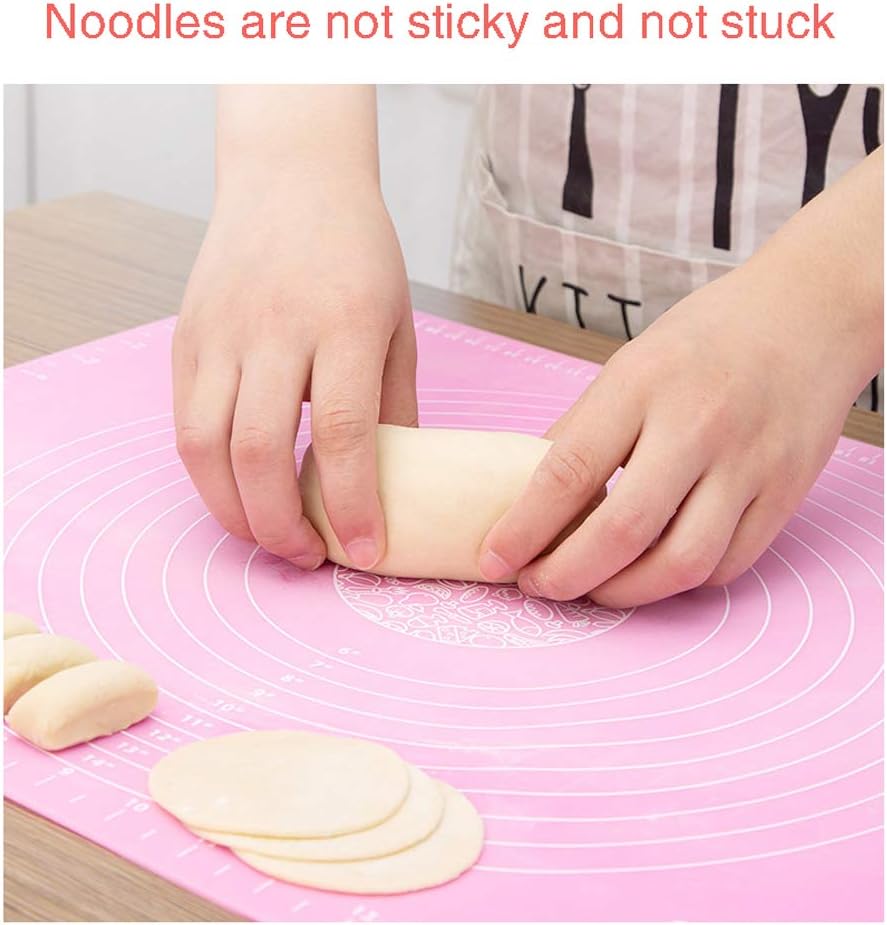 Tappetino per impasto 64x65 con segni di misurazione professionali resistenti all'usura tappetino da forno dai colori brillanti per la cucina di casa e per la preparazione di torte