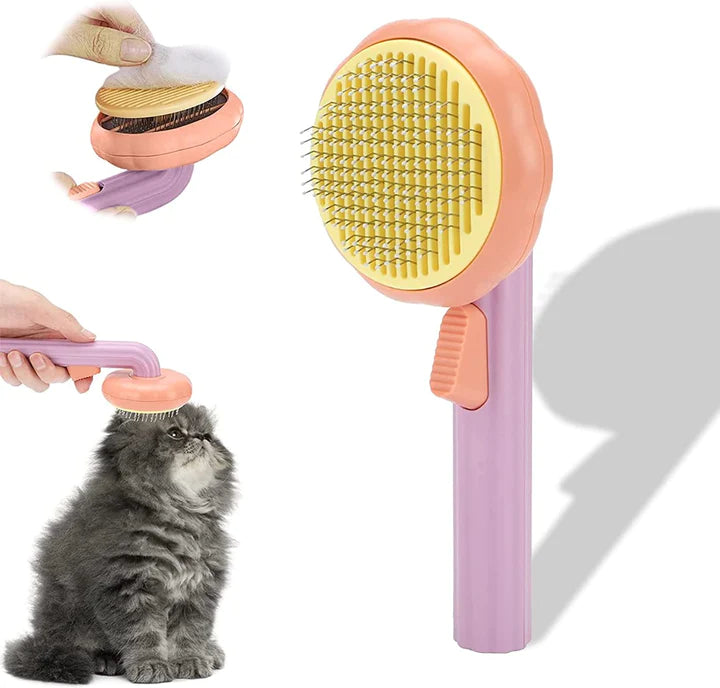 Spazzola autopulente per cani gatti cuccioli conigli animali domestici per toelettatura rimuove delicatamente il sottopelo sciolto per cani e gatti per peli corti e lunghi