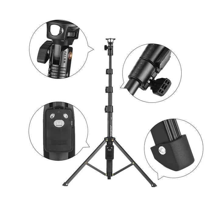 Treppiede Portatile selfie stick con Phone Holder telecomando bluetooth