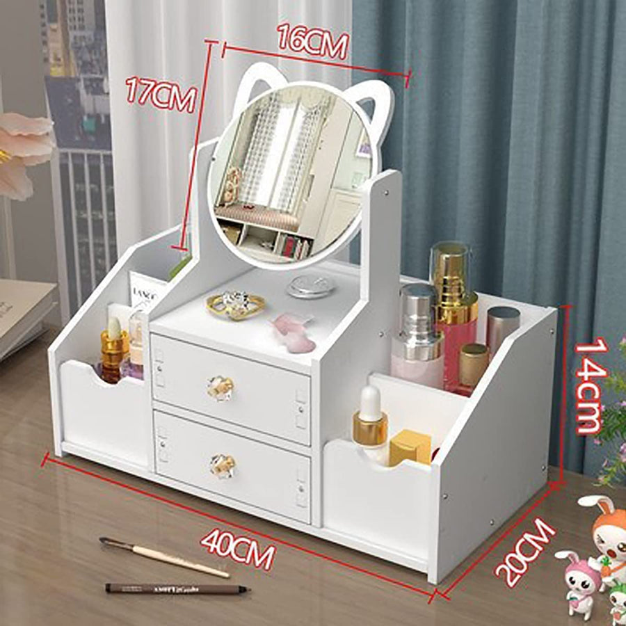 Organizer trucchi con cassetti bagno porta trucchi organizer da tavolo bianco portatrucchi organizzatore con specchiera per toletta camera da letto bagno