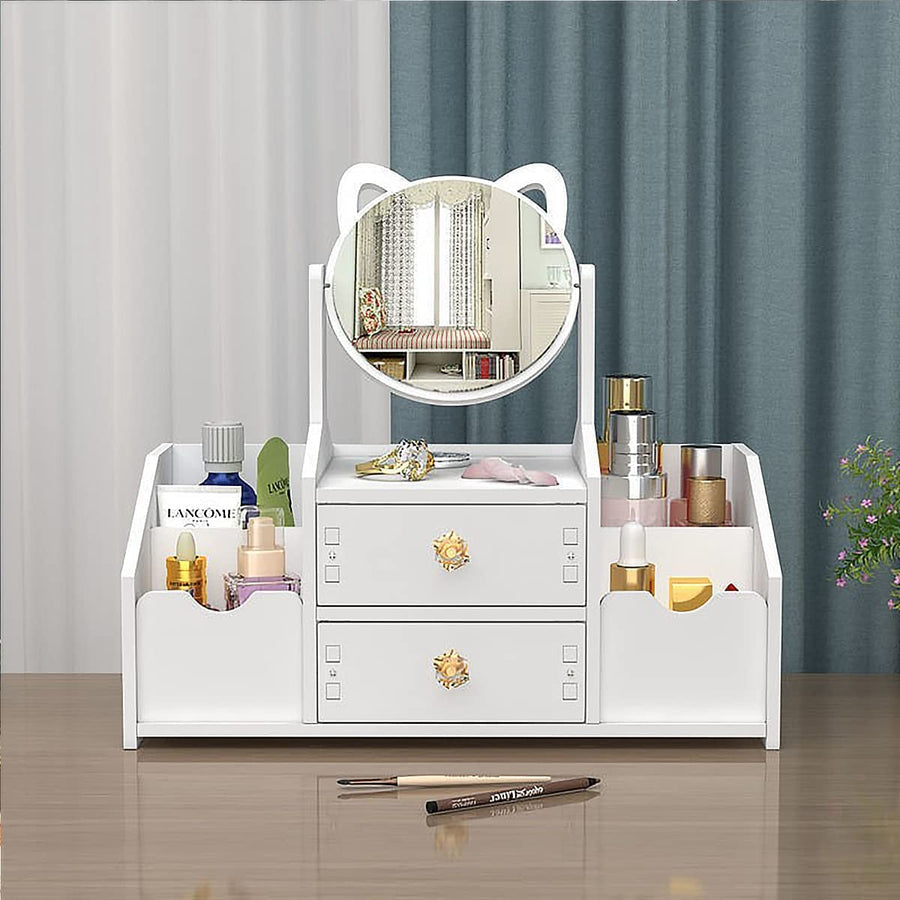 Organizer trucchi con cassetti bagno porta trucchi organizer da tavolo bianco portatrucchi organizzatore con specchiera per toletta camera da letto bagno