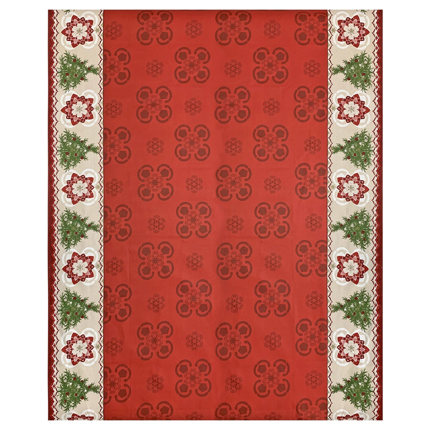 Tovaglia Natalizia panama stampata Preziosa Home 6 posti Natale Abete 6438