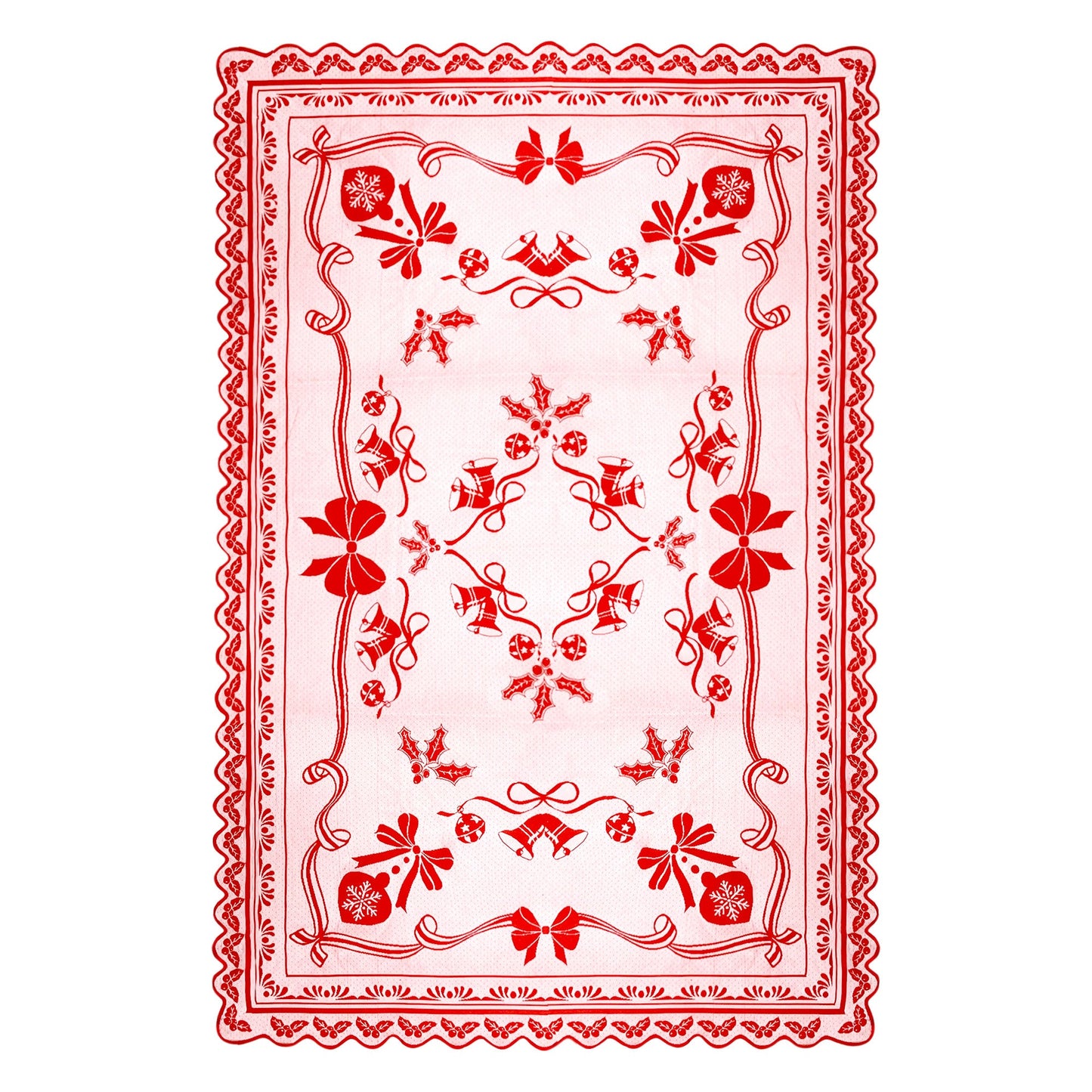 Copritavolo Natalizio in filet piazzato smerlato Preziosa Home 12 posti 6471