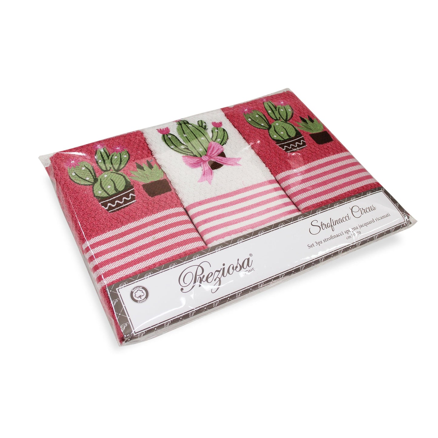 Set strofinacci da cucina Preziosa Home canovacci in spugna Jacquard Circus 6541