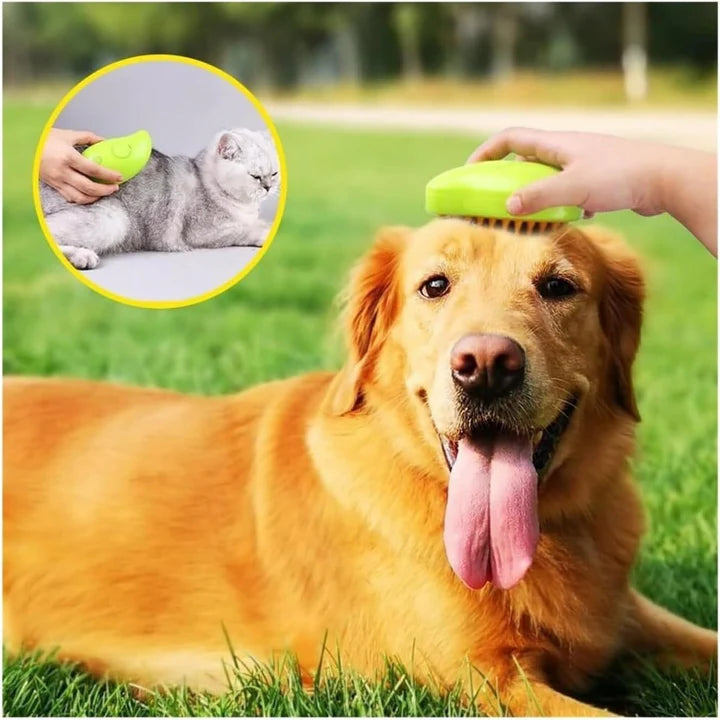 Spazzola per animali a vapore multifunzionale 3 in 1