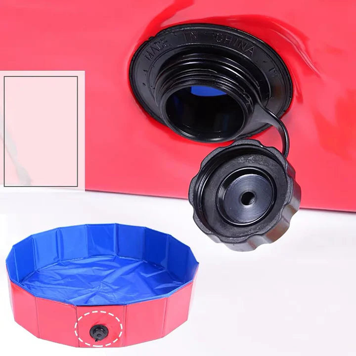 Piscina Pieghevole per Cani - Robusta Facile da Svuotare e Pulire interamente in PVC
