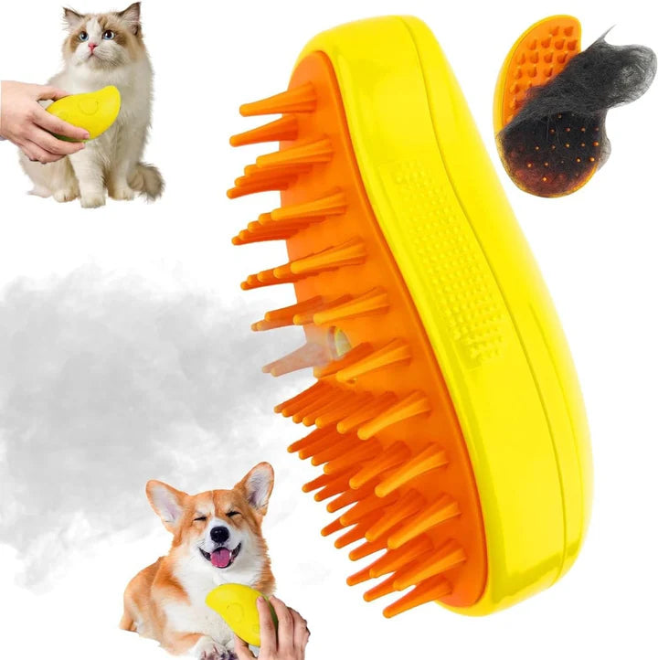 Spazzola per animali a vapore multifunzionale 3 in 1