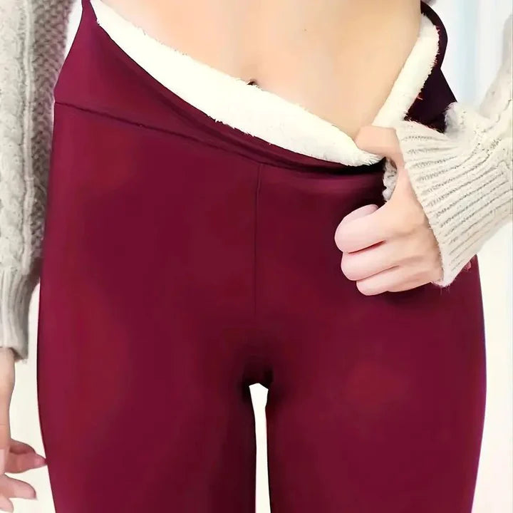 Leggins Imbottiti in cotone e velluto spesso con peluche all'interno Cashmere S M L XL