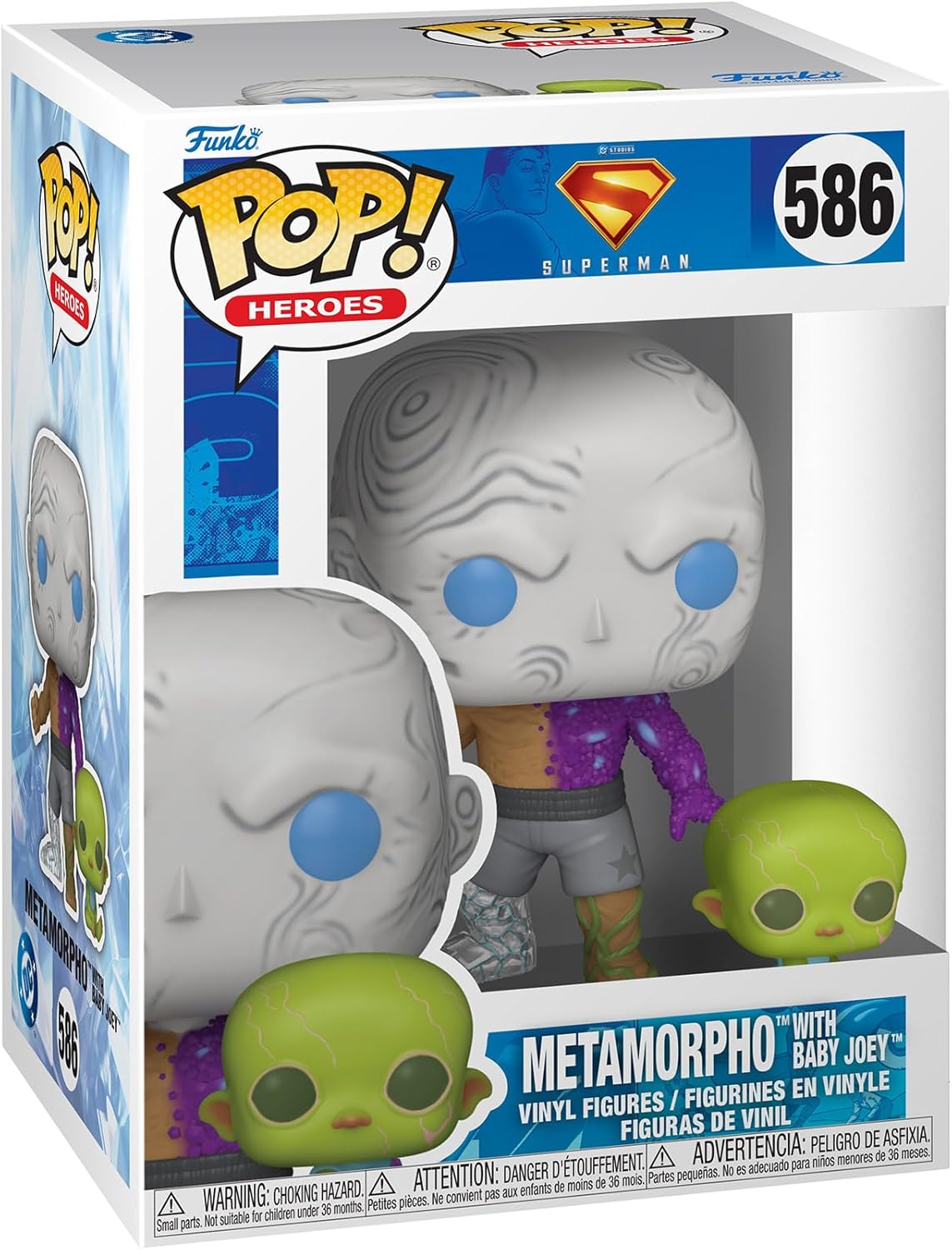 Funko Pop ! Heroes DC Superman 2025 (586) Metamorpho w/Baby Joey Vinyl Figure 9cm