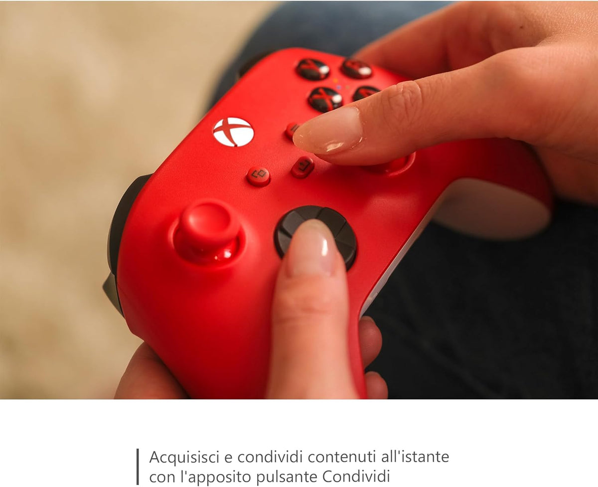 Controller Microsoft Xbox Serie X/S Pulse Red Pad Wireless One Rosso