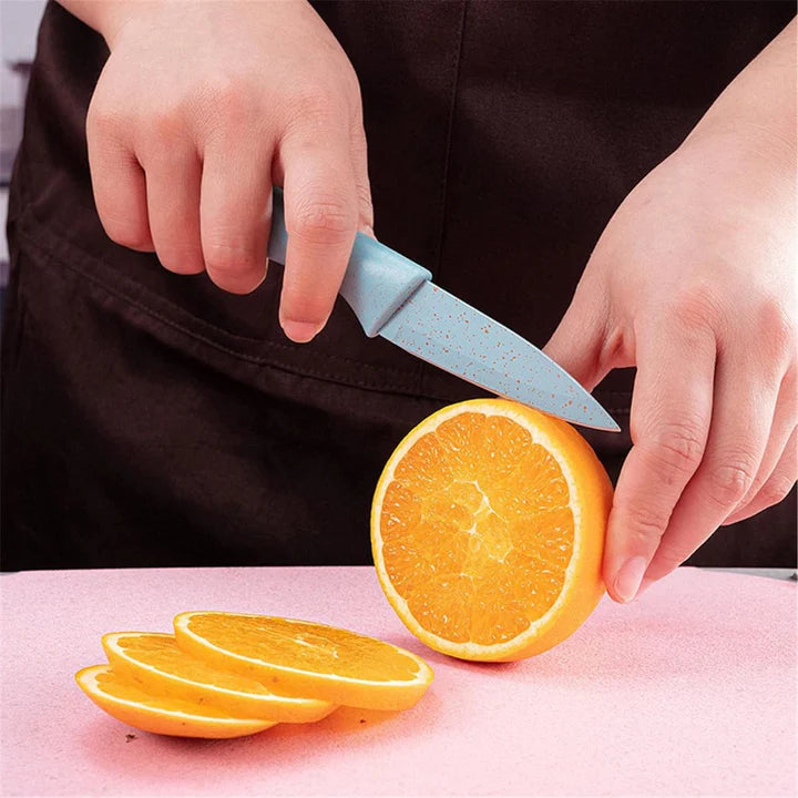 Set di coltelli da cucina colorati con confezione regalo lame antiaderenti con acciaio inossidabile di alta qualità set di coltelli da cucina