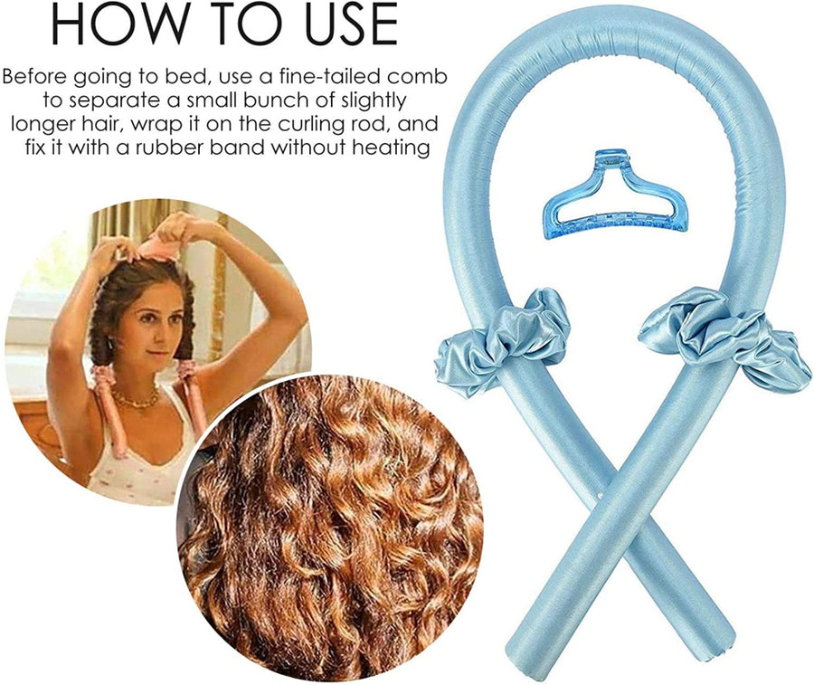 Bigodini per capelli senza calore in schiuma morbida per capelli lunghi e medi