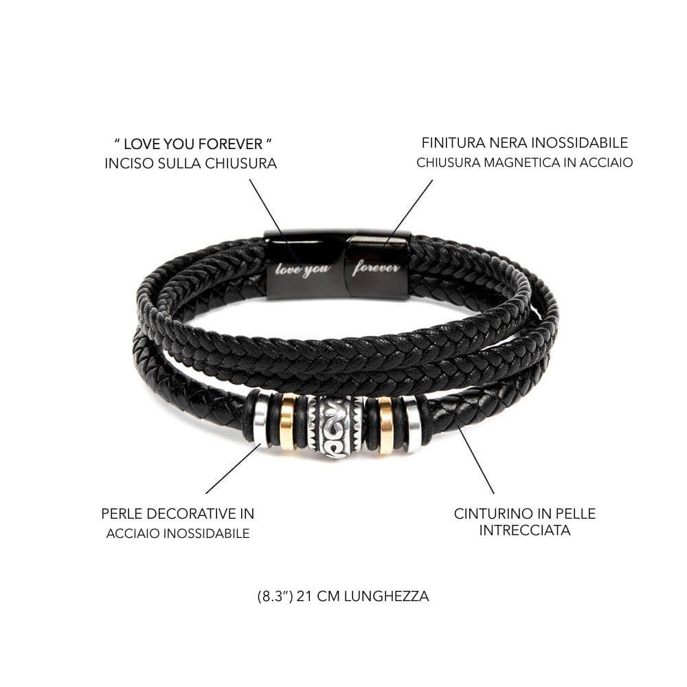 Bracciale Pelle Intrecciata - Pinguino