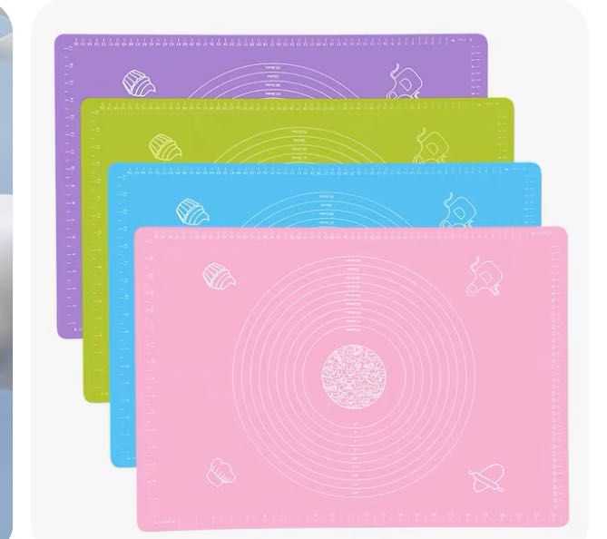 Tappetino per impasto 64x65 con segni di misurazione professionali resistenti all'usura tappetino da forno dai colori brillanti per la cucina di casa e per la preparazione di torte