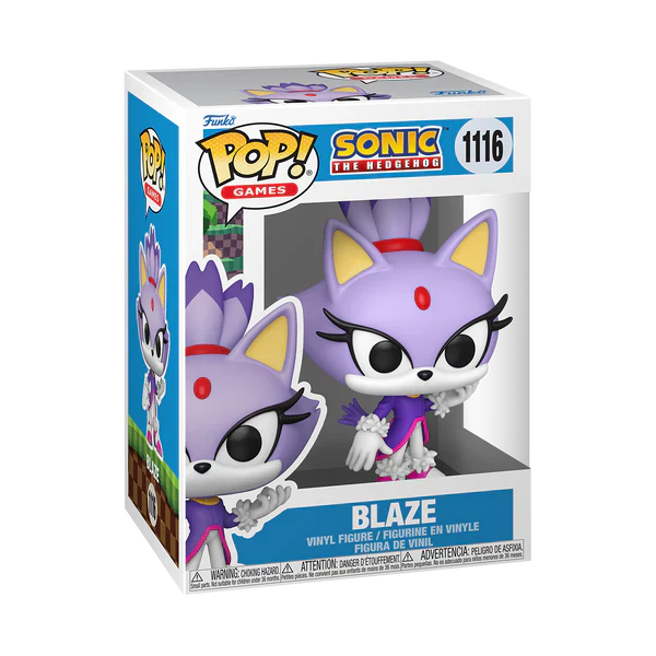 Funko Pop ! Games - Sonic (1116) Blaze Vinyl Figure 9cm Collezione Vinile Nuovo