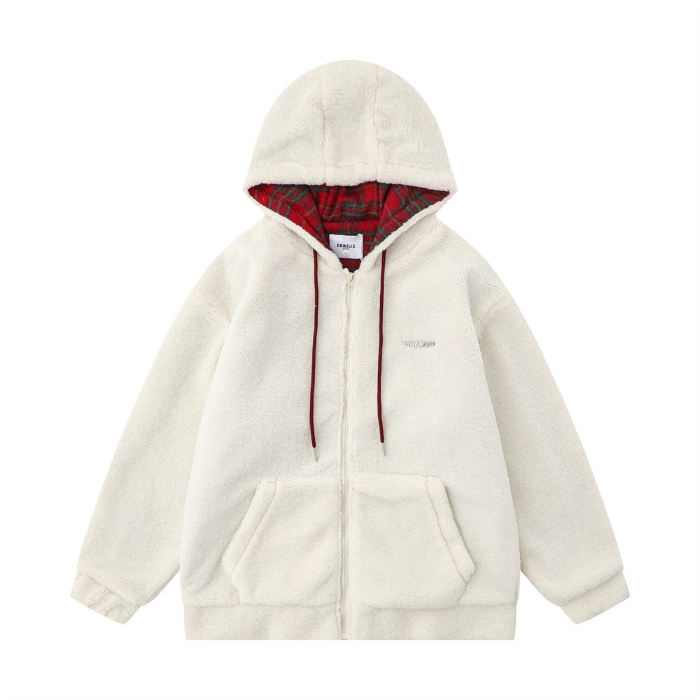 Casual Cotton-padded Jacket Sweater Thickened Warm And Loose Polar Fleece Cotton-padded Coat