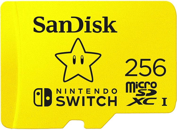 Nintendo Switch Sandisk Microsdxc 256Gb Memoria Micro Sd Scheda Ufficiale Mario