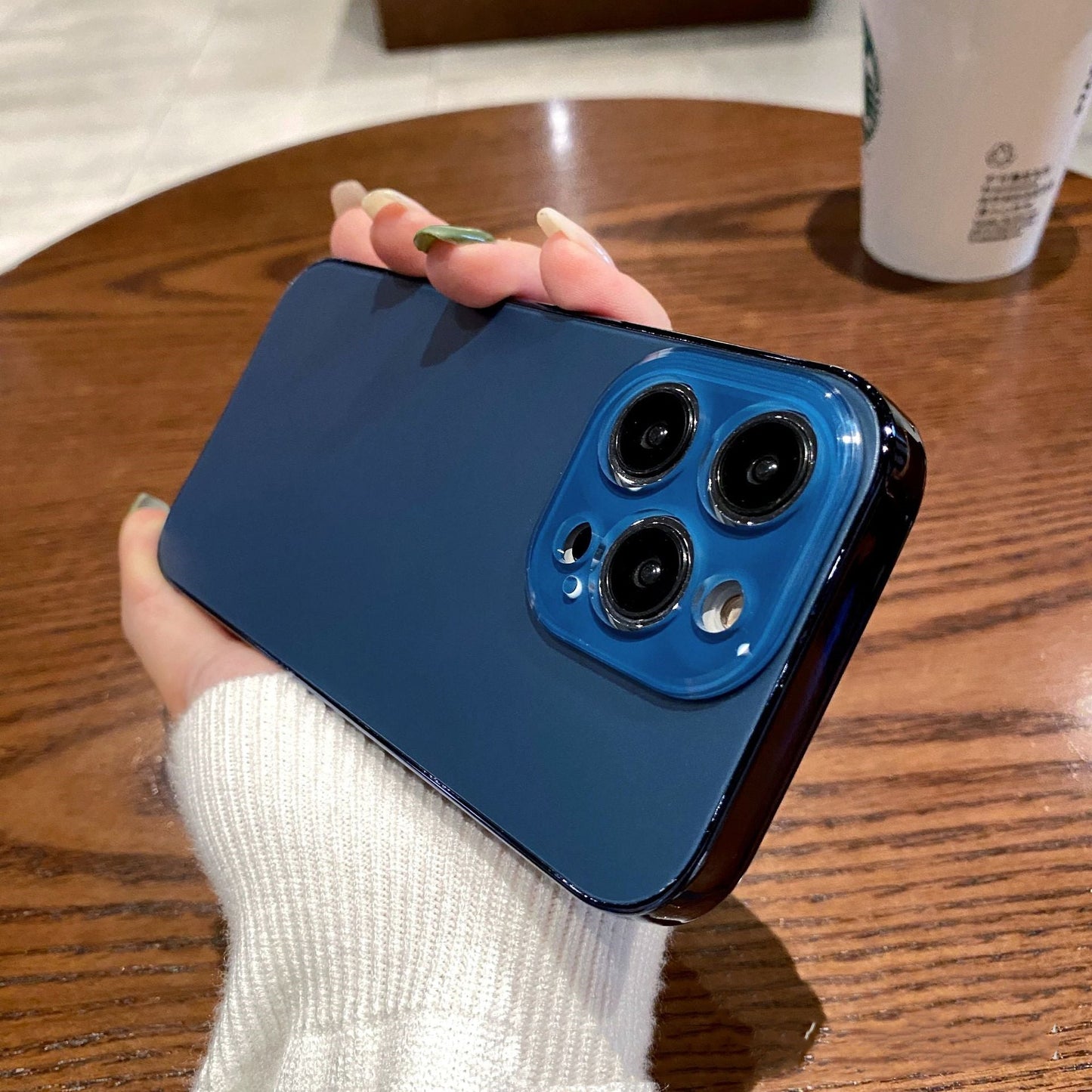 Electroplated Tpu Frosted Acrylic Phone Case