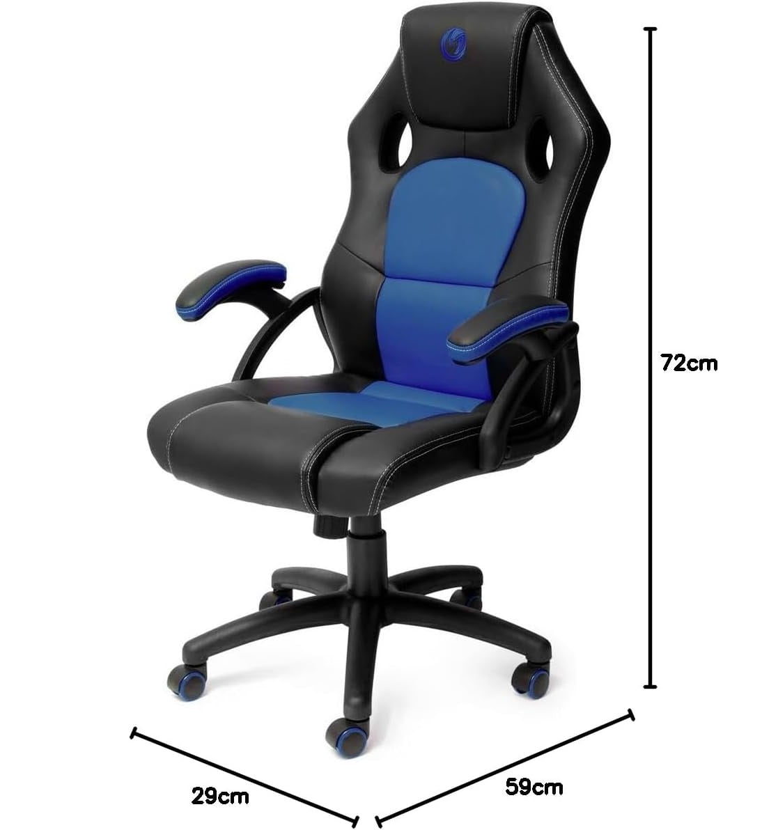 Nacon Sedia Gaming Pcch-310 Blu/Nera Poltrona Ufficio Regolabile Ps4 Ps5 Xbox Pc