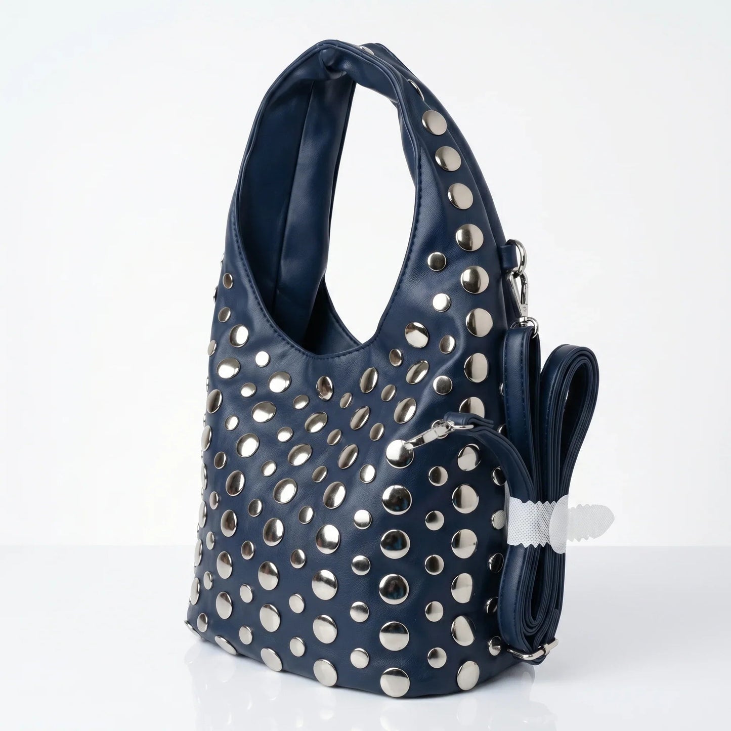 Borsa Silver Dot Media in Ecopelle con Tracolla Regolabile