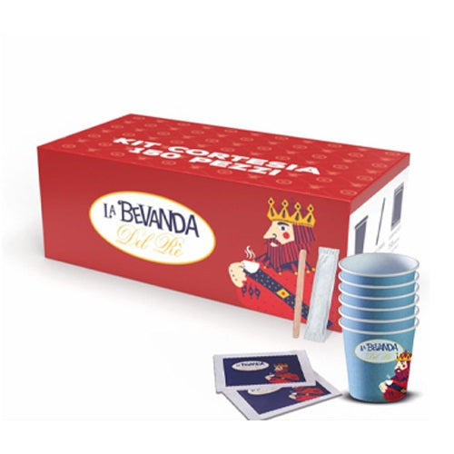 BEVANDA DEL RE KIT ACCESSORI 150pz BICCHIERINI + BUSTE ZUCCHERO + PALETTE CAFFE