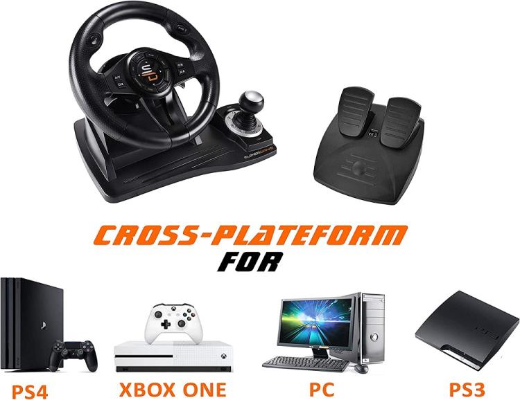 Superdrive Racing Wheel Drive Pro Gs500 Gear Lever Pedals Ps4-Xbox One-Pc-Ps3