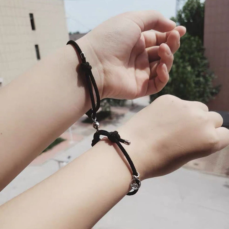 Set 2 Bracciali con Calamita - Oltre le Montagne e gli Oceani - Amore, Amicizia
