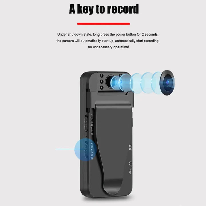Portable mini digital camera with 1080p HD resolution
