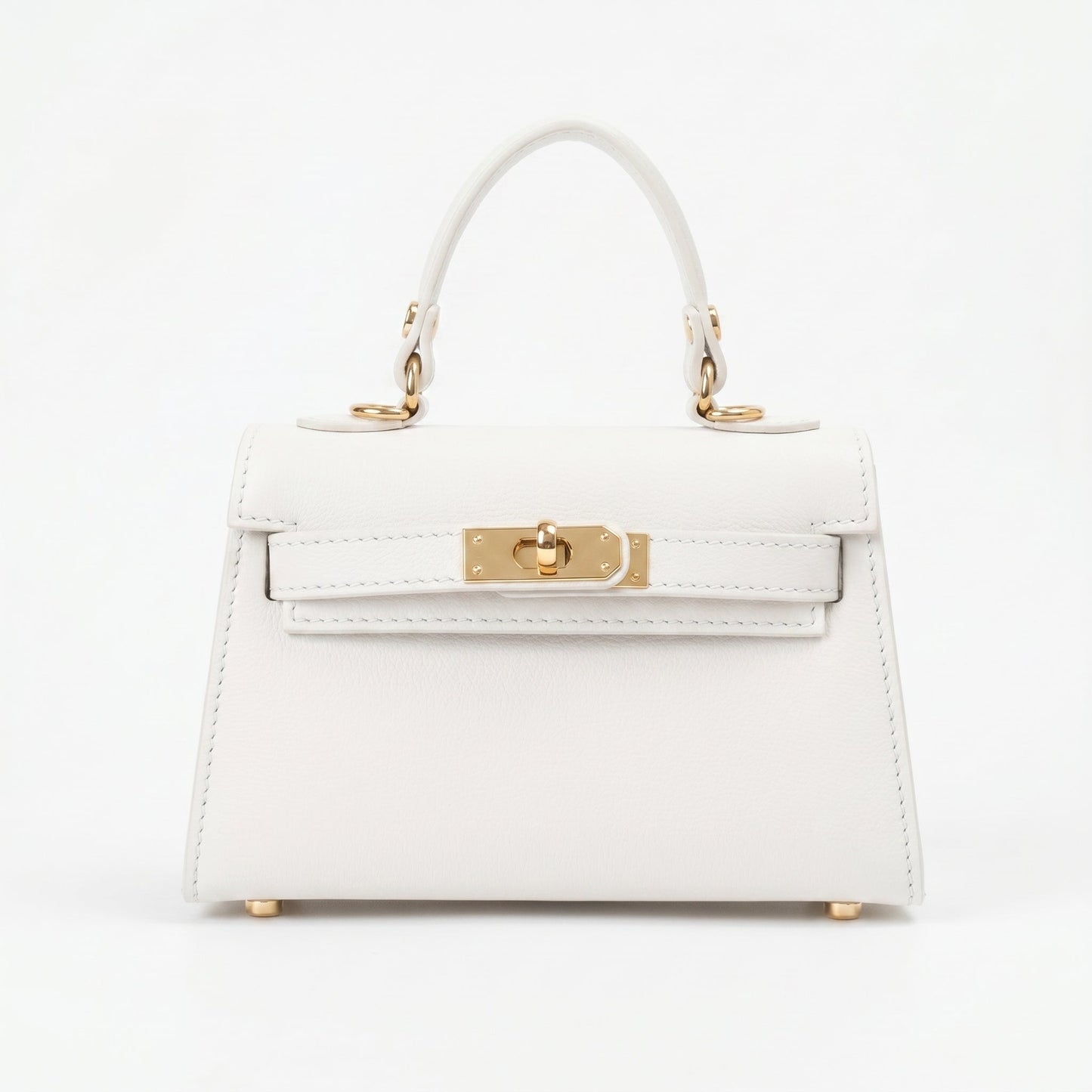 Mini Beky Borsa in Vera Pelle con Tracolla Regolabile e Chiusura Rotante