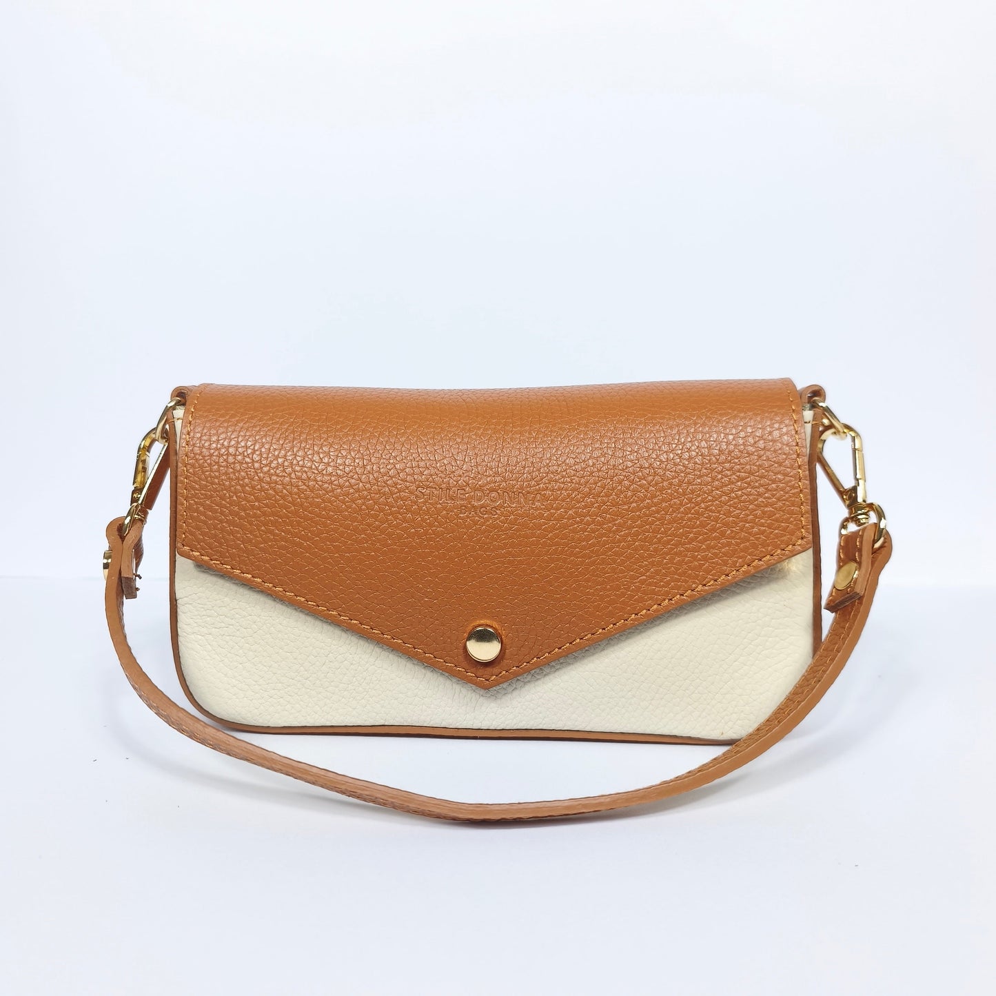 Monica Borsa a Secchiello in Vera Pelle con Tracolla Made in Italy