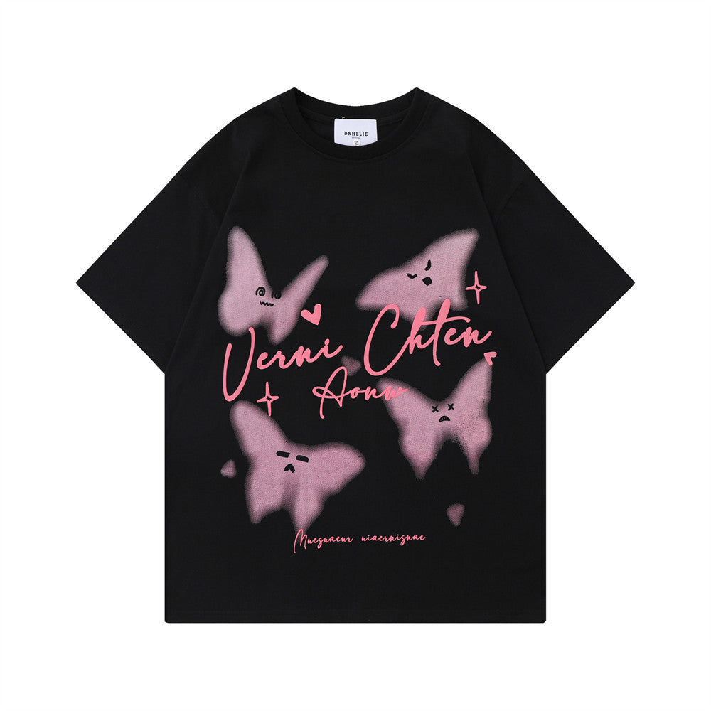 American Butterfly Print Short Sleeve