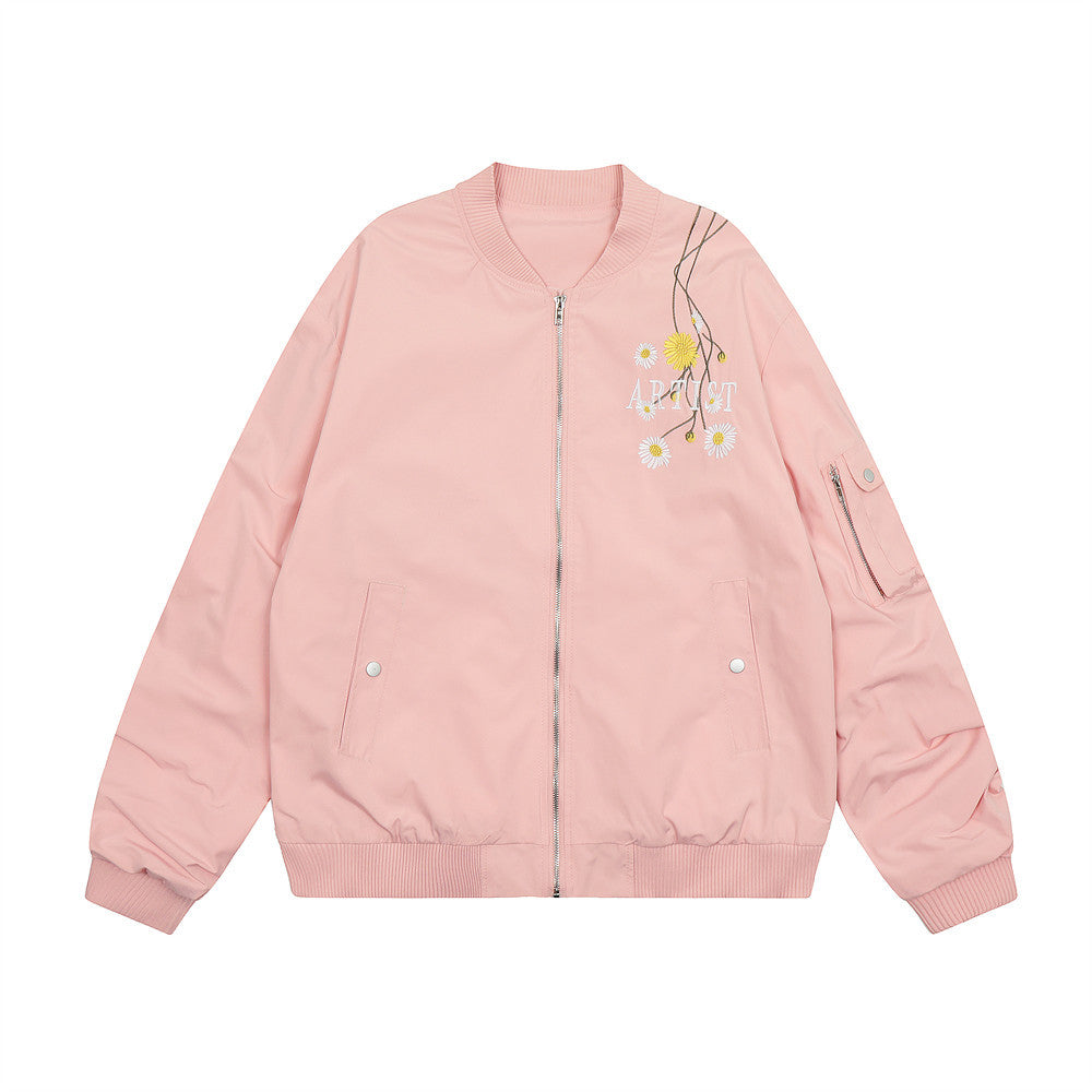 Embroidered Baseball Uniform Coat Men's Spring And Autumn