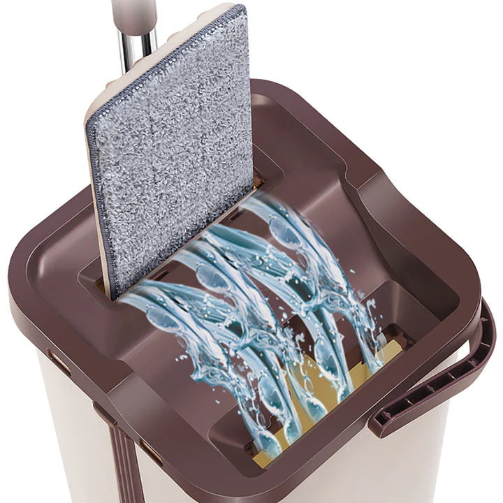 Mop original set di lavapavimenti e secchio a 2 camere autopulente e tessuto in microfibra per pulizia casa finestre doccia bagno battiscopa