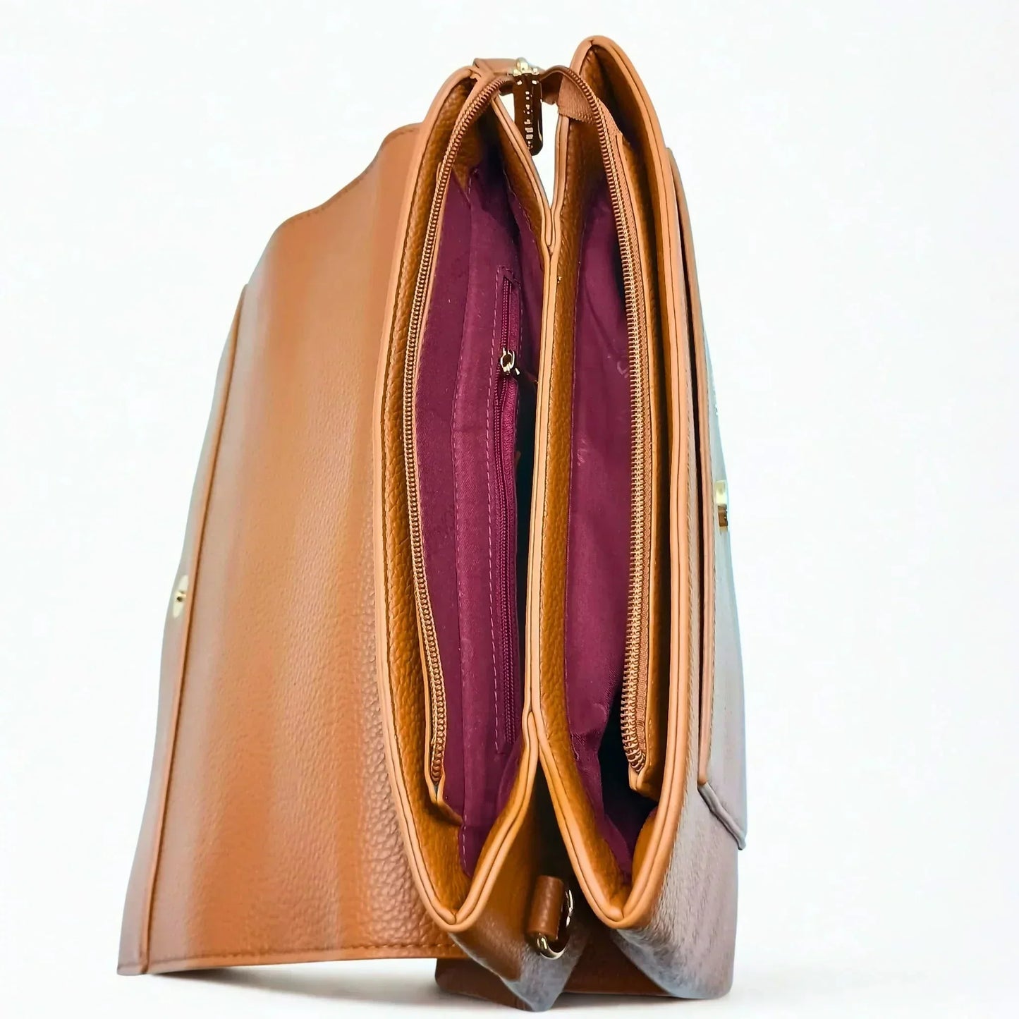 Brown Leather Clutch Bag - MS-9730