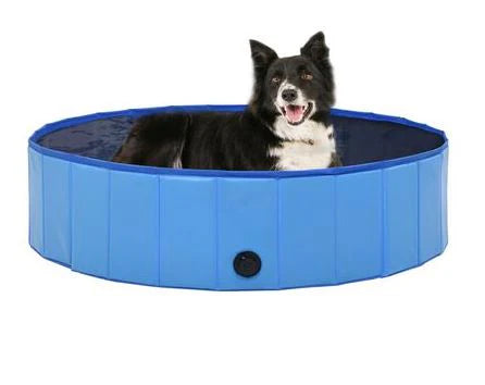 Piscina Pieghevole per Cani - Robusta Facile da Svuotare e Pulire interamente in PVC
