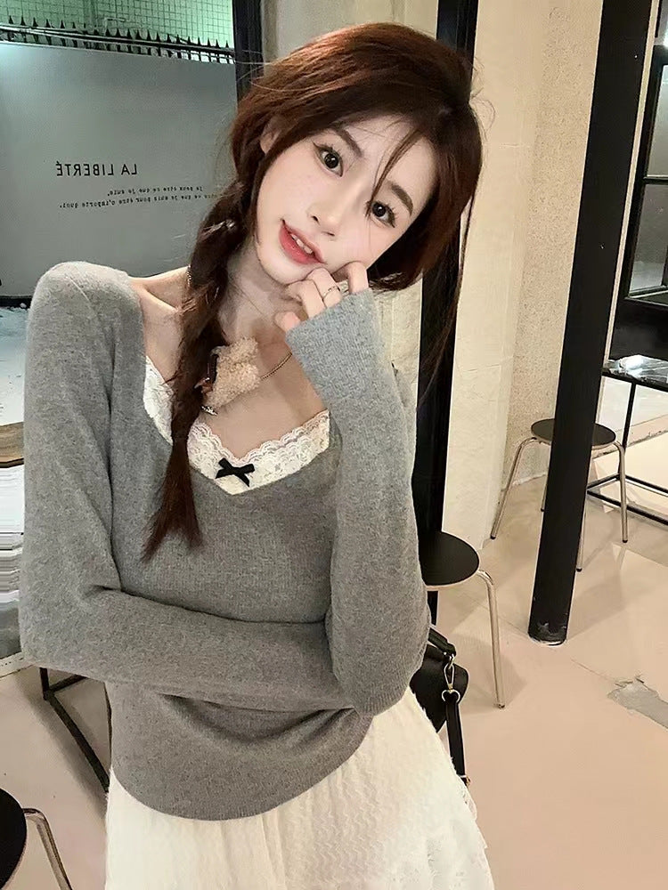 Autumn And Winter Brushed Warm Sweet Inner Bottoming Shirt Women