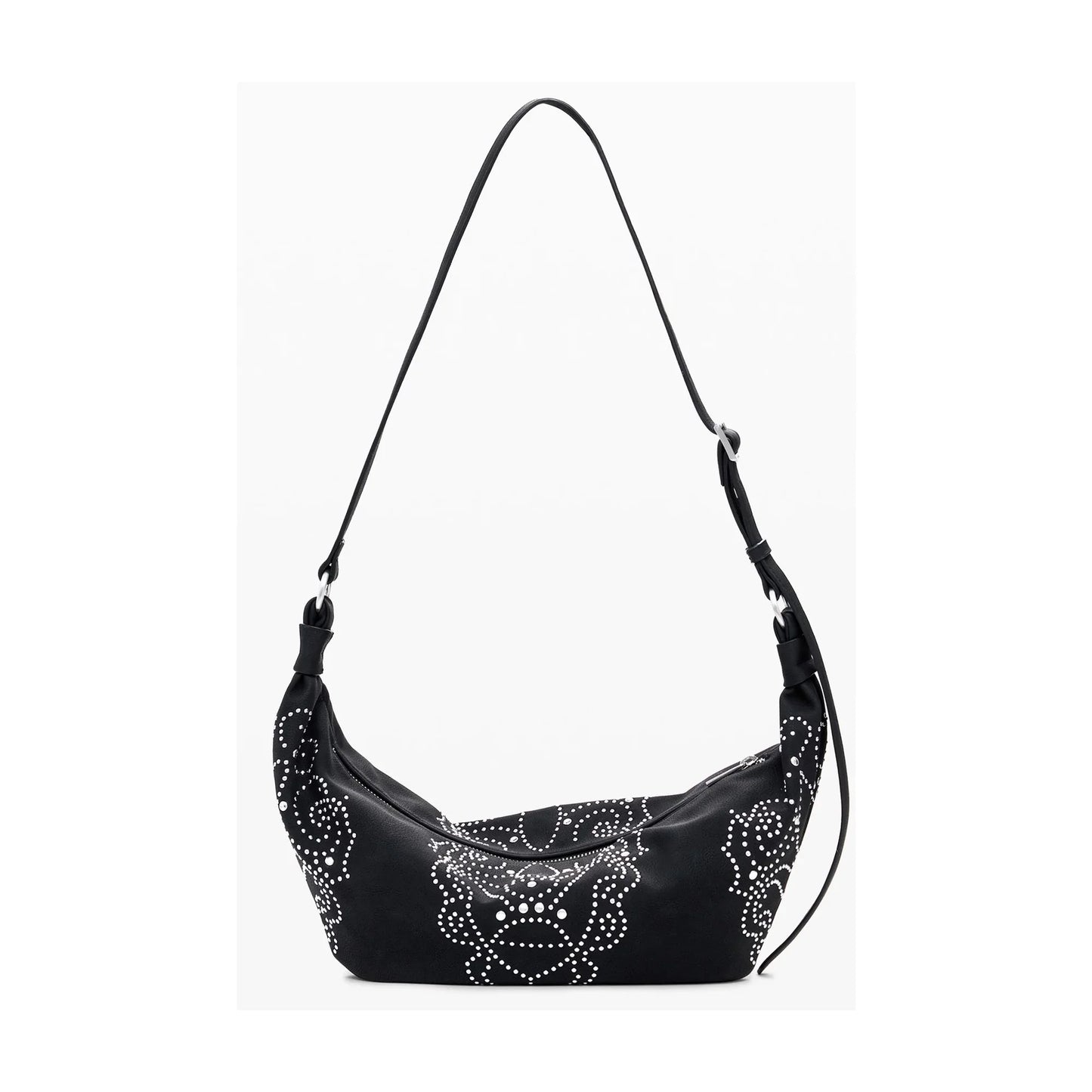 DESIGUAL Borsa Donna a Spalla Nera, Poker Face Munster