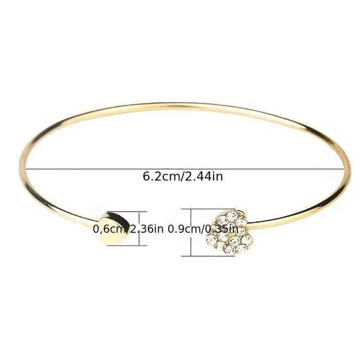 Bracciale Rigido Cuore Luminoso