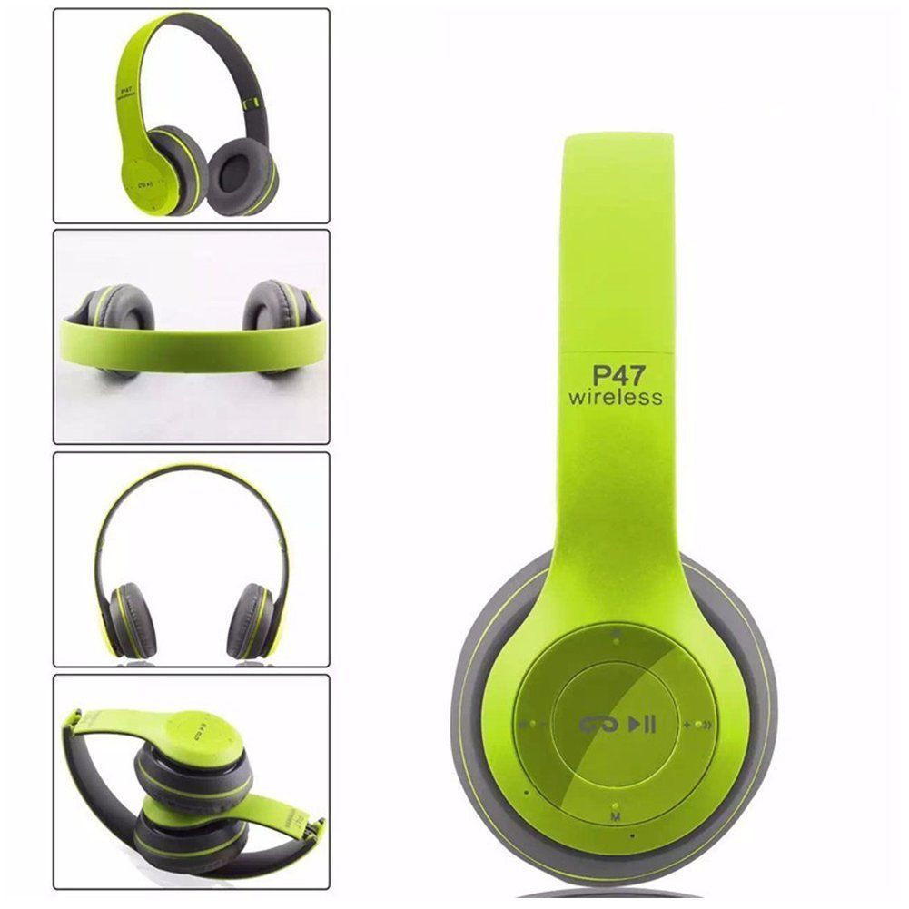 Cuffie Wireless P47 Bluetooth Pieghevoli Cuffia Stereo Smartphone Pc Computer
