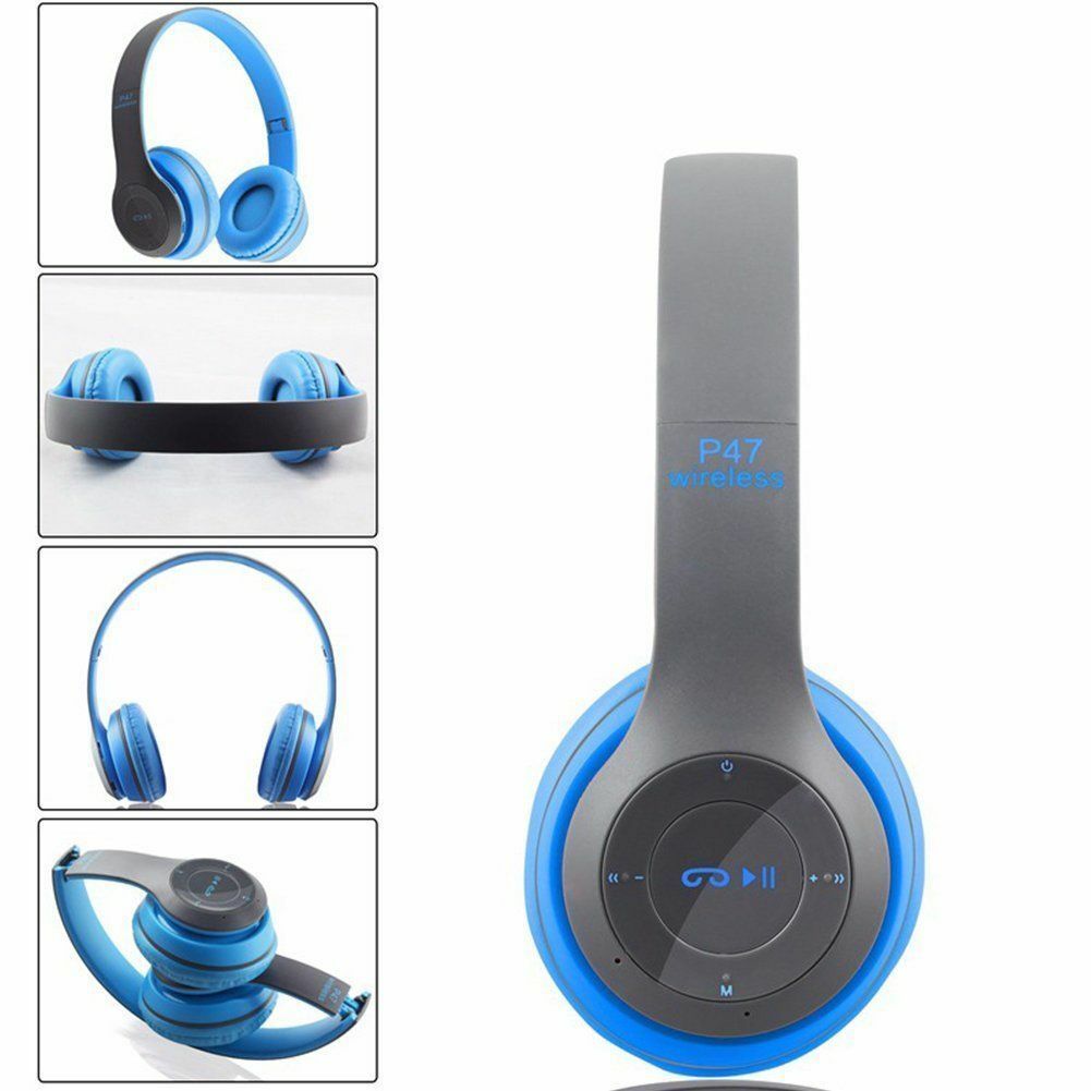Cuffie Wireless P47 Bluetooth Pieghevoli Cuffia Stereo Smartphone Pc Computer