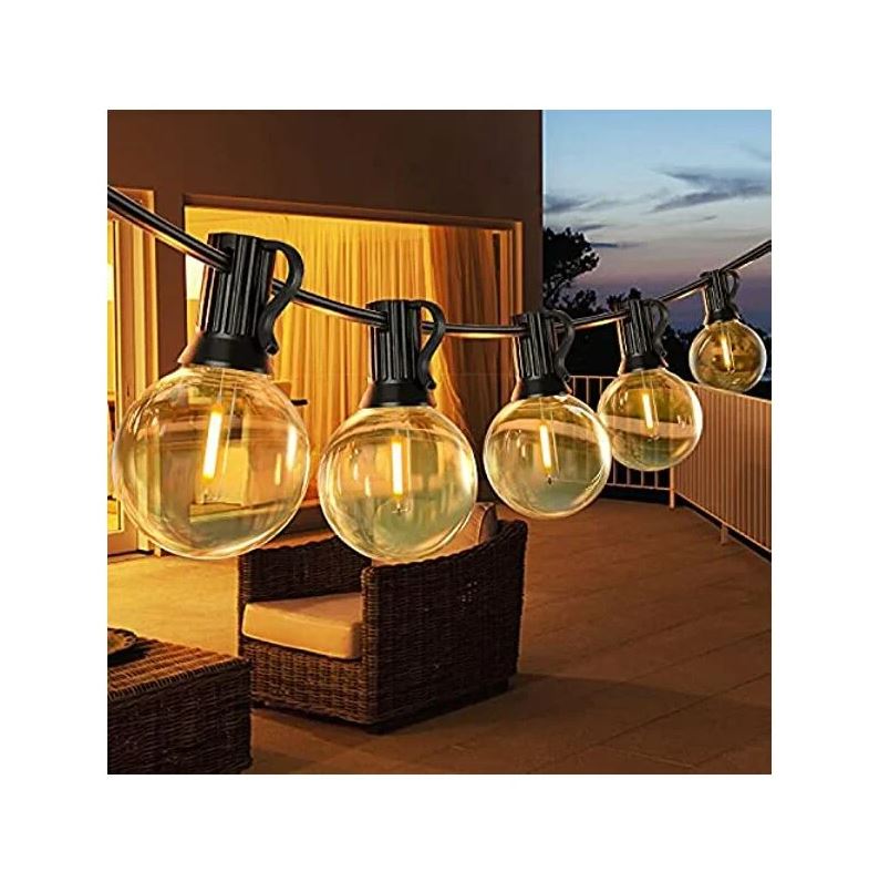 Catena 20 lampadine solari luce calda picchetto batterie ricaricabili l 5,60 mt