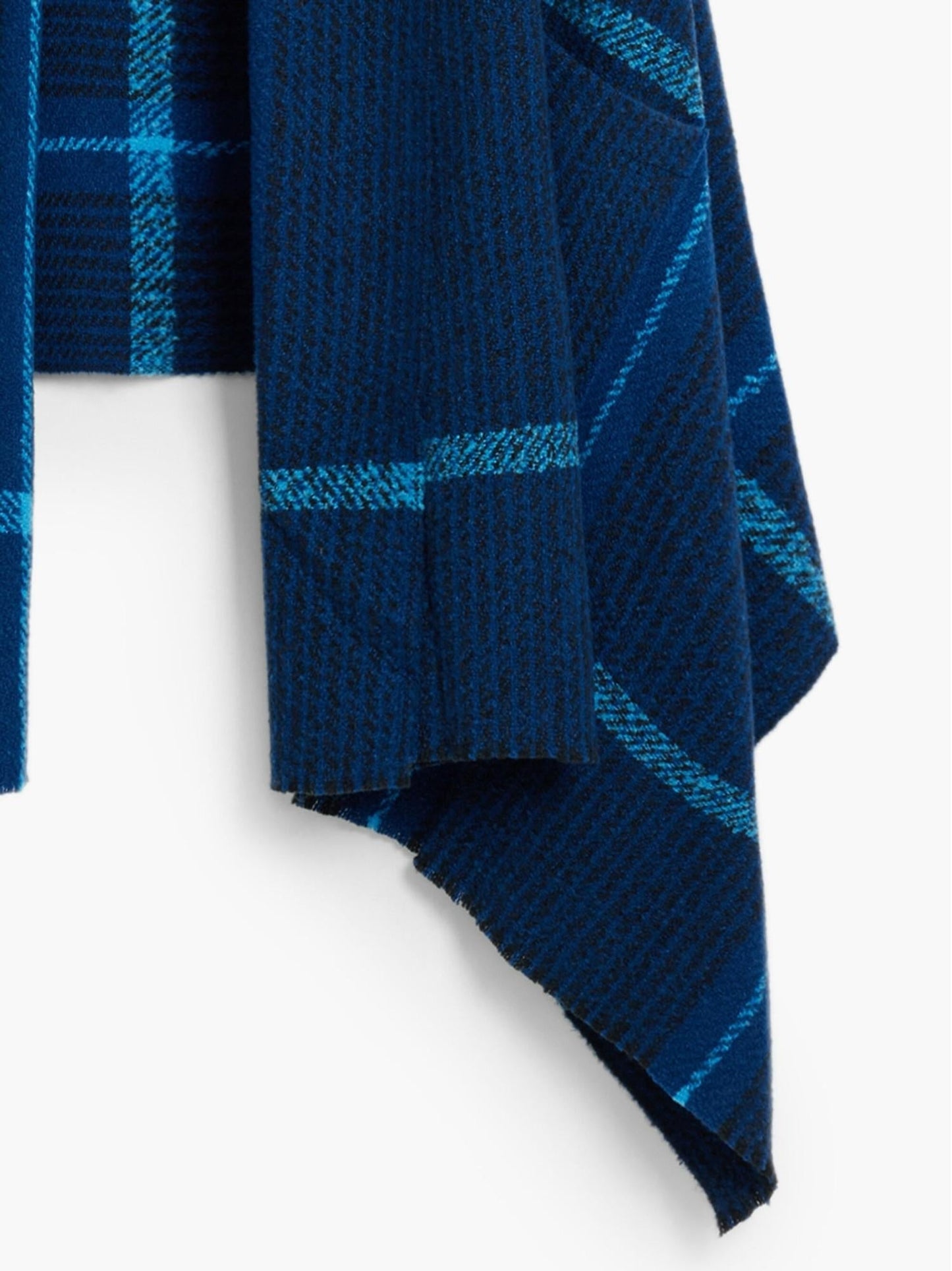 Desigual Sciarpa mantella a quadri Donna Blu