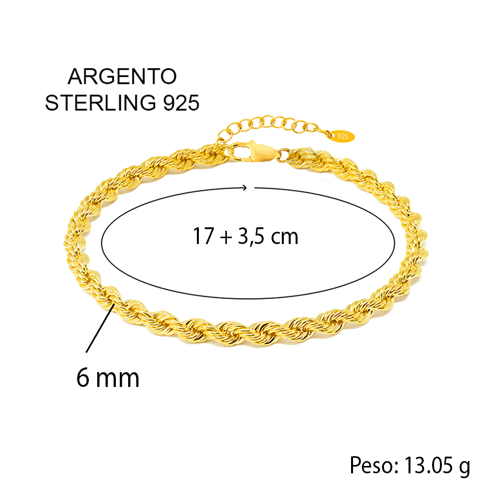 Bracciale A Mio Figlio - Corda Oro