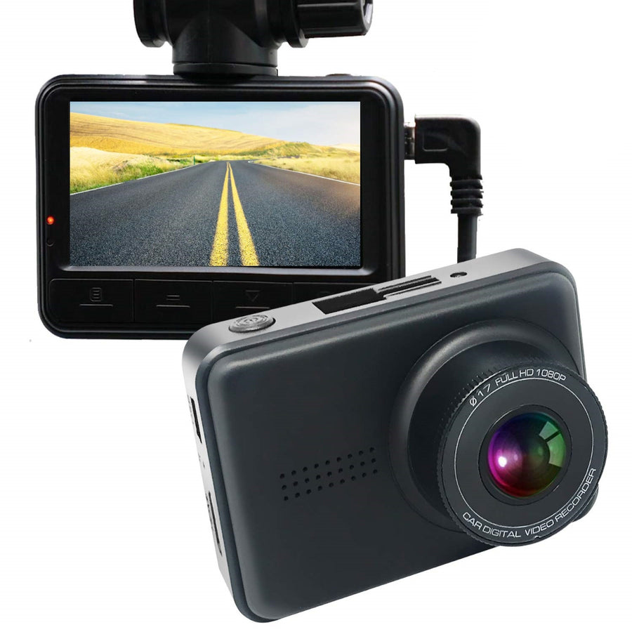 Dash Cam DVR Cam Telecamera per Auto 1080P Alta Risoluzione HD, Grandangolo 165°, Registrazione di Guida DVR con Visione Notturna G-sensor