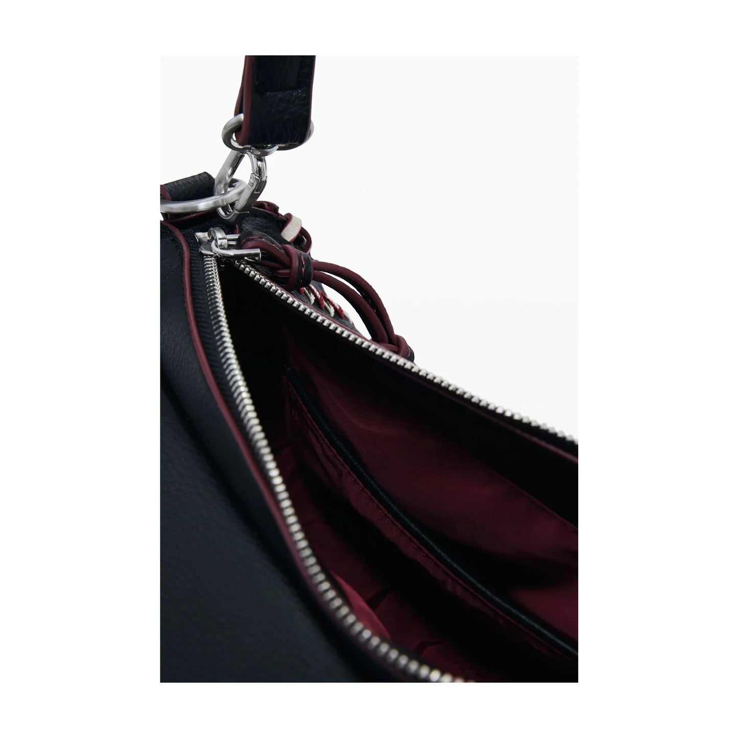 DESIGUAL Borsa Donna a Spalla Nera Manhattan Pespuntes Zarauz