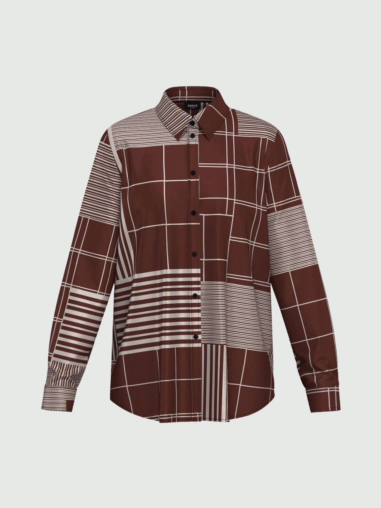 Emme Marella Camicia semi aderente in twill Donna Biagio Bordeaux
