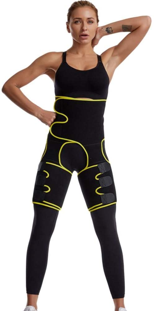 Allenatore di Fascia per Il Sudore del Corpo - Rifiniture per Coscia Corsetto Butt Lifter Shapewear e Fianchi Cintura Cintura Regolabile in Vita Monopezzo per Donna e Uomo